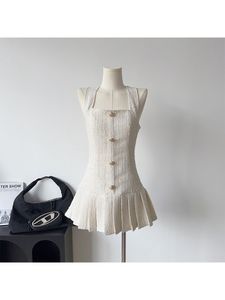 Urban Sexy Kleider Sommer Coquette Gyaru Hosenträger Mini Für Frauen 2023 Plissee Abendkleid Kleider Vintage Schlank Koreanische Mode Fee 230630