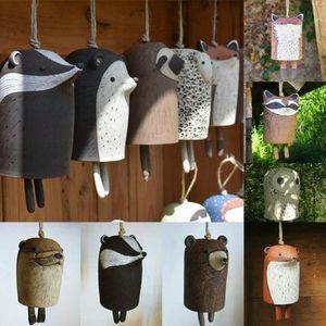 Decorative Objects Figurines Beautiful Rustic Animal Wind Chimes Vintage Room Decor Cute Bell Resin Garden Door Outdoor Nordic 230701