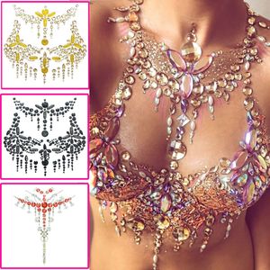 Временные татуировки 3D Sexy Chest Tattoo Sticker Face Gem Temporary Fake Tattoo Sticker Chest Face Party Stage Body Art Tattoo Chest Decorations 230701