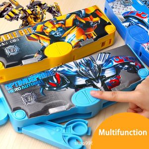 Bags Transformers Deformable Pencil Case Creative Multifunction Pen Box Cute School PencilCase Pen Holder Gift For Kids For Bo