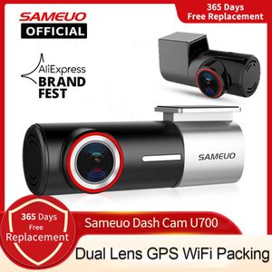 DVRS SAMEUO U700 DASH CAM FRONT OCH BAKKAMERA QHD 1944P CAR DVR MED 2 CAM DASHCAM WIFI VIDEO RECORDER 24H PARKERING MONITERHKD230701