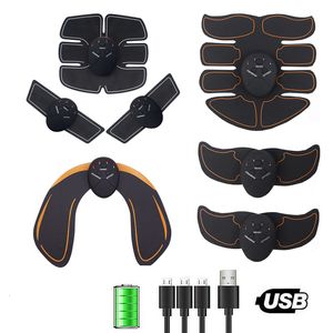 Outros itens de massagem EMS Estimulador muscular elétrico Massagem fitness Treinador abdominal Toner USB Recarregável Massageador corporal para emagrecimento Equipamento para academia em casa 230701