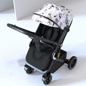 Leichter Kinderwagen, Kinderwagen 0 bis 3 Jahre, Kinderwagen mit Babykomfort, Sitz- und Liege-Mehrfachkinderwagen L230625