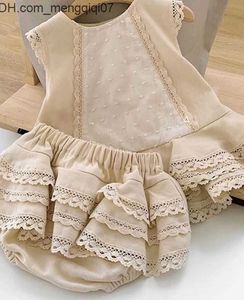 Clothing Sets Clothing Sets Summer Baby Girls Outfit Clothes Cute Princess Sleeveless Lace Vest TopsLayered Hem Tiered Skirts Panty Suit For Toddler 230331 Z230701