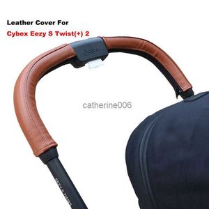 Alça de Couro Capa Adequada para Cybex Eezy S Twist+ 2 Carrinho de Carrinho Capa de Apoio de Braço Acessórios de Carrinho L230625