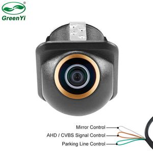 Auto-DVR GreenYi Mini 360 Rund um die Installation AHD 720P Nachtsicht Goldenes Fischaugenobjektiv Fahrzeugparken Rückfahrkamera vorne hinten HKD230701