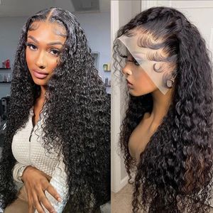 150% Water Wave Lace Front Wigs For Women Pre Plucked With Baby Hair Curly Human Hair Wigs Deep Wave Frontal Wigs Lace Closure