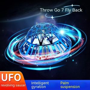 Spinning Top UFO: s säljande gyroskopiska flygande tefat Intelligent Floating Aircraft Ball Decompression Interactive Lighting Toy 230630