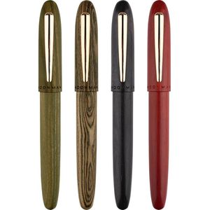 Pens Majohn M6 Wood Fountain Pen المصنوعة يدويًا خشبيًا طبيعيًا Iridium غرامة 0.5 ملم كتاب حبر جميل لكلية أعمال المكاتب