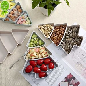 New Christmas Tree Fruit Plate Candy Snacks Plastic Snacks Nuts Dry Fruits Plastic Plate Dishes Bowl Breakfast Plates Tray Tableware