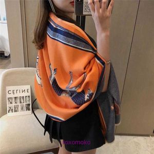 Designer Luxury H Home scarves for sale 2023 Autumn Winter New Imitation Cashmere Scarf Women's Warmth Thickened Air Conditioning Shawl Long Carriage