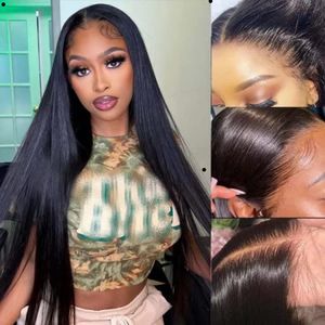 26inch Preplucked Black Silky Straight U Part Brazilian Human Hair Wigs For Women Baby Hair Glueless