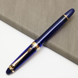 Penne trasparente blu yongsheng 699 Penna di stipiti a vuoto Penna ad inchiostro acrilico Solido Sezione EF/F/M BUSINE BUSINESS OFFICI