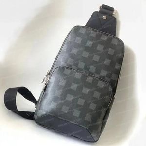 Дизайнерская сумка 10A Quality Avenue Sling Bag Мужские сумки через плечо из натуральной кожи Luxurys Сумка через плечо Кошелек Кошелек Хобо Сумка с двойной молнией Нагрудная сумка Поясная сумка Поясная сумка