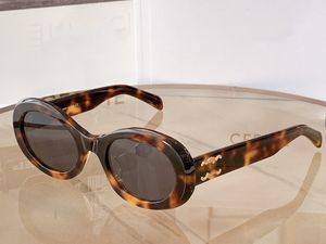 Óculos de sol em branco de alta qualidade CL40194 Arco do triunfo feminino e óculos de sol ovais de açúcar Designer de óculos de sol para mulheres masculinas elegantes óculos clássicos com caixa