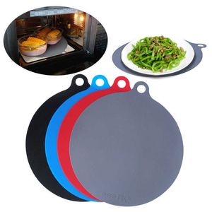 New 22cm Soft Non-Stick Round Microwave Mat Fryer pad Resistant Silicone Baking Pad Induction cooker mat Table Mate Pastry Tray