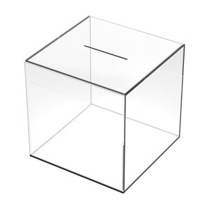 Lådor Ange endast transparent akrylgrisbank Square stor kapacitet Pengarbesparande Box Mynt Box 12/15/18 cm Heminredning