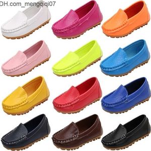Sneakers Sneakers Fashion Flats For Children Casual Comfortable PU Leather Slip On Shoes Boys Girls Kids Candy 10 Colors Moccasin Loafers All Size 220928 Z230701
