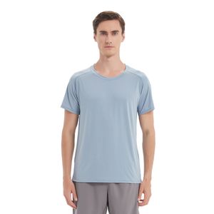 Magliette da uomo a manica corta Cotton che tintinna di sudore a sdraiatura a strizzatura naturalmente traspirante che corre top a maglia a secco veloce da allenamento sportivo vestiti da palestra