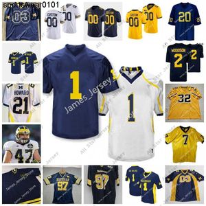 Maglia da calcio Ed Michigan Woerines Devin Funchess Maurice Hurst Bennie Oosterbaan Brandon Graham 33