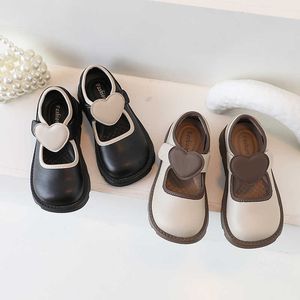 Sneakers Children's Cute Sweet and Loving Princess Style Leather Shoes 2023 Autumn New Product Girls' Fashion Gradient Color ShoesHKD230701