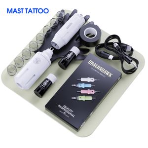 Tattoo Machine Dragonhawk Rotary Tattoo Wireless Machine Pen Battery Makeup Permanenta Needles Cartridge Ink Pigment Set leverans 230630