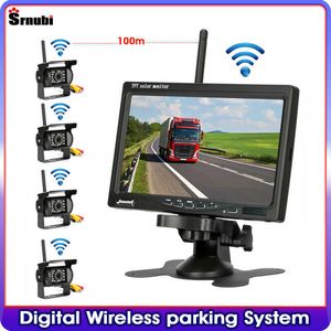 Car dvr Wireless Digital signal Truck Camera 7" For Trucks Bus RV Trailer Excavator Monitor Reverse Image 1224V Rear View CameraHKD230701