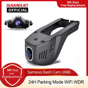 Car dvr Sameuo U680Pro Dash Cam 4K Vista posteriore Auto Dashcam per videocamera 2160P Videoregistratore Reverse Dvr WIFI 24H Monitor di parcheggioHKD230701