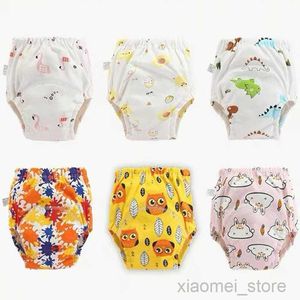 Cloth Diapers 4pc Lot Baby Cotton Training Pants Panties Waterproof Cloth Diapers Reusable Toolder Nappies Diaper Baby UnderwearHKD230701