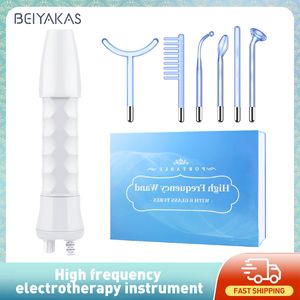 Massager twarzy Wysoka częstotliwość instrument elektroterapii niebieski światło sześć w jednym sterylizującym trądziku usuwając i odmładzając skórę piękno instrumen 230701