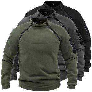 Men's Hoodies Sweatshirts US SWAT Mens Tactical Outdoor Polar Fleece Jacket Hunting Clothes Warm Zipper Pullover Man Windproof Coat Thermal Hiking Sweater 230630