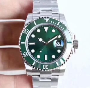 Lyxiga armbandsur klassiska män titta mekanisk automatisk rörelse safir armbandsur rostfritt keramik Bezel Green Face Designer Business Male Watches