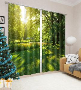 Adesivos casa rosa plantas cenário natural impresso cortinas quarto sombreamento tecidos decorativos personalizados com gancho acessórios