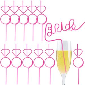 Other Event Party Supplies 12Pcs Bachelorette Party Bride Diamond Straws Team Bride to be Hen Night Party Supplies Bridal Shower Decorations Wedding Gift 230630