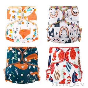 Cloth Diapers HappyFlute Heavy Wetter AI2 Snap Insert Bamboo Cotton Velour OS Baby Napp 1Pcs Pack Waterproof Night DiaperHKD230701