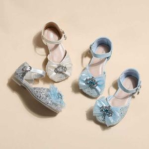 Sneakers Autumn Children's PU Leather Bow Shoes Soft Bottom Sweet Girls Party Shoes Single shoes Princess Fashion Sandals size 25-35HKD230701