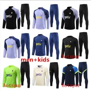 2023 2024 Hot Spurs Trainingsanzug Anzug Fußball SET 22/23/24 TOTTENHAM Half Zip Langarm KANE Trainingsanzug Fußballjacke Chandal Futbol Erwachsene und Kinder Überleben