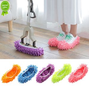 New Microfiber Floor Dust Cleaning Slippers Cleaning Shoes Chenille Home Cloth Cleaning Shoes Cover Reusable Overshoes Mop Slippers