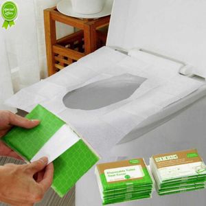 New 50pcs lot Disposable Toilet Seat Cover 10pcs Waterproof Soluble Safety Travel Camping Hotel Bathroom Accessiories Mat Portable
