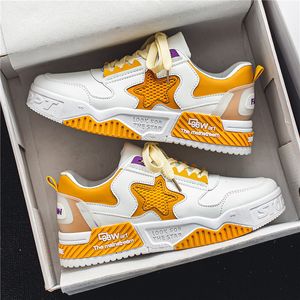 Dress Shoes Fashion Yellow Star Chunky Mens Skateboard Sneakers Nonslip Breathable Men Casual Sports Comfortable Man Trendy 230630