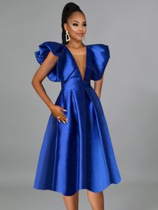 Grundlegende Freizeitkleider, tiefes V-Ausschnitt, Rüschen, ärmellos, hohe Taille, A-Linie, plissiert, Ballkleid-Kleider für Damen, Anlass, Event, Party, Outfits, 4XL 230630