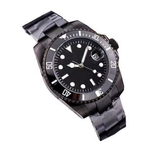 All Black Watch for Men Designer Watches With Box Automatic 40mm 904Lmechanical Movement Bioceramic Luminous Sapphire Sports Montre Waterproof Gift