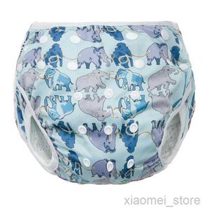 Cloth Diapers Baby Swimming Diaper Boy Girl Waterproof Cloth Nappy Cover Cartoon Adjustable Swim Pants Infant Toddler Swimwear for Kids ChildHKD230701