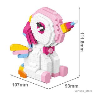 Blocos mini blocos de construção figuras de ação brinquedos animais engraçados diamante micro bloco crianças brinquedos presentes de aniversário para crianças r230701