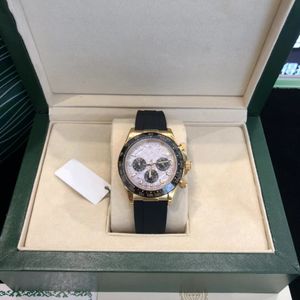 Com caixa original Relógios masculinos de luxo 116500LN Relógio Montre De Luxe Automático Relógio de borracha Anel de aço Bezel 904L Adustable Folding Fivela 20 cores
