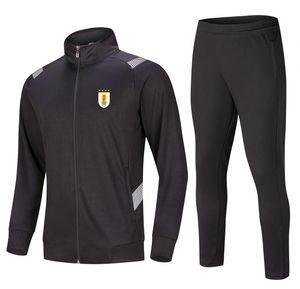 Tuta da allenamento a maniche lunghe con cerniera intera per uomo adulto Uruguay Set di abbigliamento sportivo per sport all'aria aperta e per il tempo libero Maglie Abbigliamento sportivo da jogging