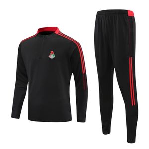 FC Lokomotiv Moscow adult leisure tracksuit outdoor Training jacket kit track Suits Kids Running Half zipper long sleeve Sets