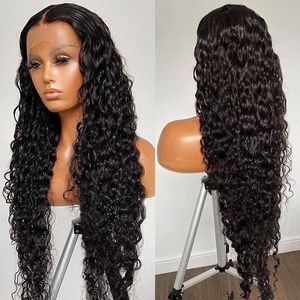 13x4 Water Wave Lace Front Wig 26 Polegada perucas de cabelo humano para mulheres Fecho de Renda Hunan Hair Lace Wigs Waterwave Lace Front Wig