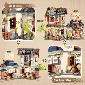 Блоки Новый мини-блок Second Senior Brother Shop Модель Building Block Складной Китай Street Bee Work Shop Сборка игрушек R230701