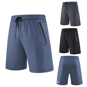 Ll Men jogger sportshorts för vandringscykling med blixtlås med blixtlås casual löpande gym kort panth0pz